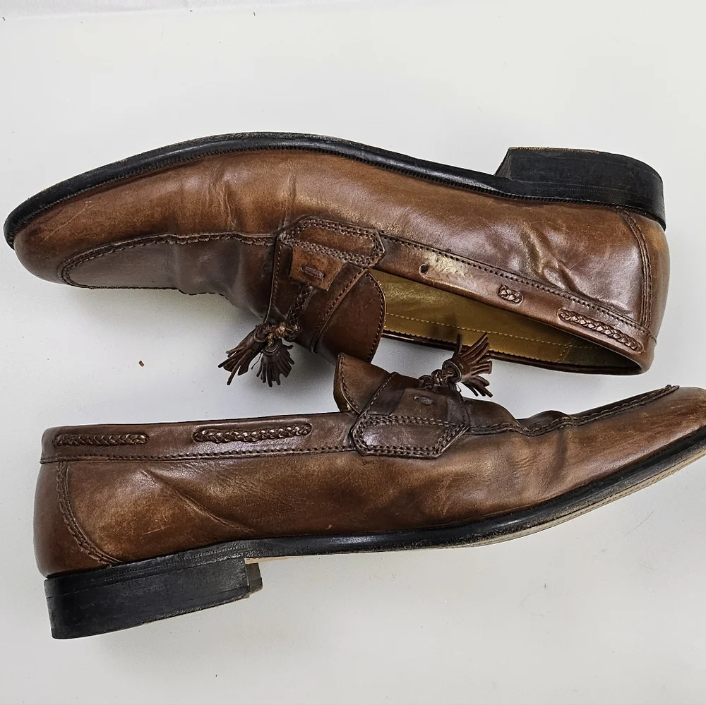 Johnston‎ & Murphy Leather Tassel Loafers Tan Mens Size 10.5M 15-0780 India